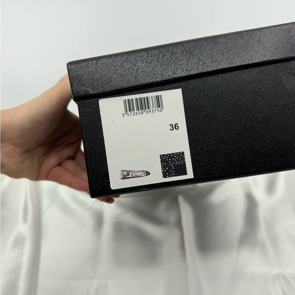 Chanel Black CC Perforated Mesh with Grosgrain Ballet Flats - 36C - Picture 11 of 12